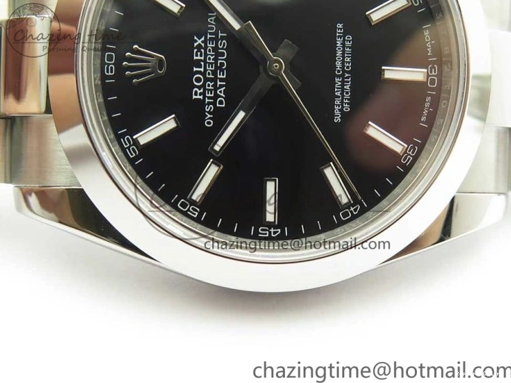 0114 DateJust II 126334 41mm SS BP 1:1 Best Edition Black Dial Sticks Makers on Oyster Bracelet ZeroBulk 3325